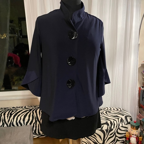 Short Mango Tango Jacket navy Blue Size Small - Picture 1 of 7